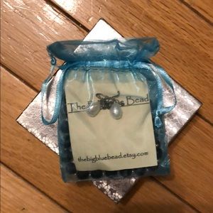 Black pearl onyx necklace and earring set